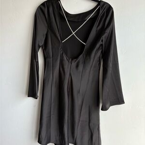 Donna Morgan Black Dress with Silver Accents